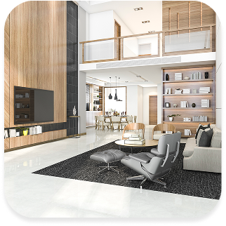 Featured interior living space
